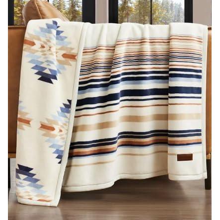 image:imagePendleton Reversible Plush Throw 50 x 70 1 Savanna Stripe