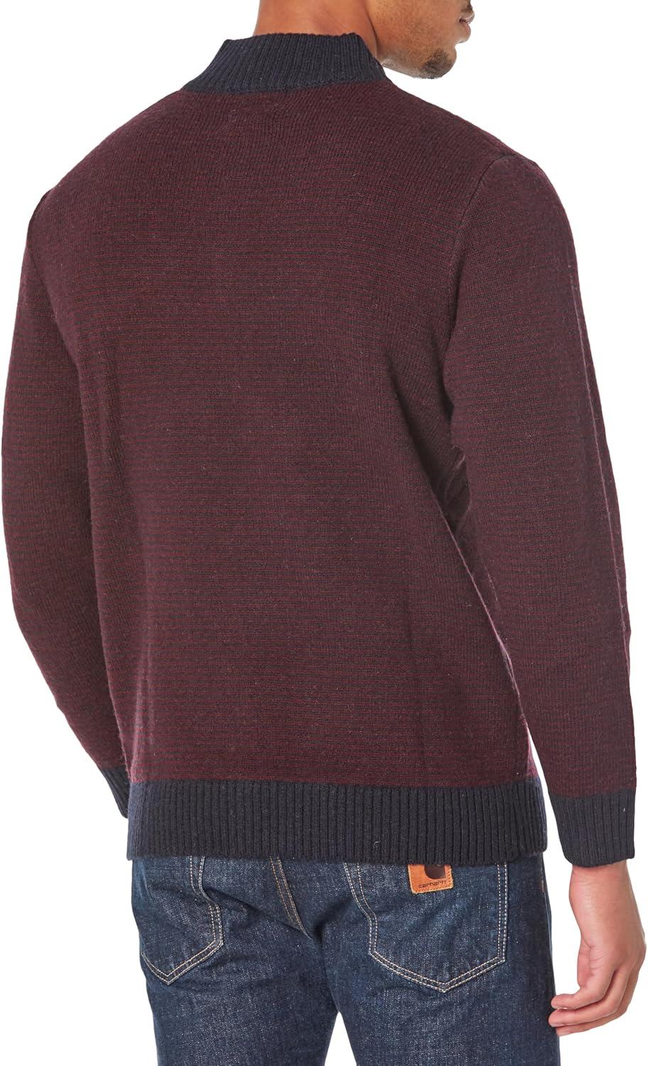 image:imagePendleton Mens Shetland Wool Half Zip SweaterNavyBurgundy
