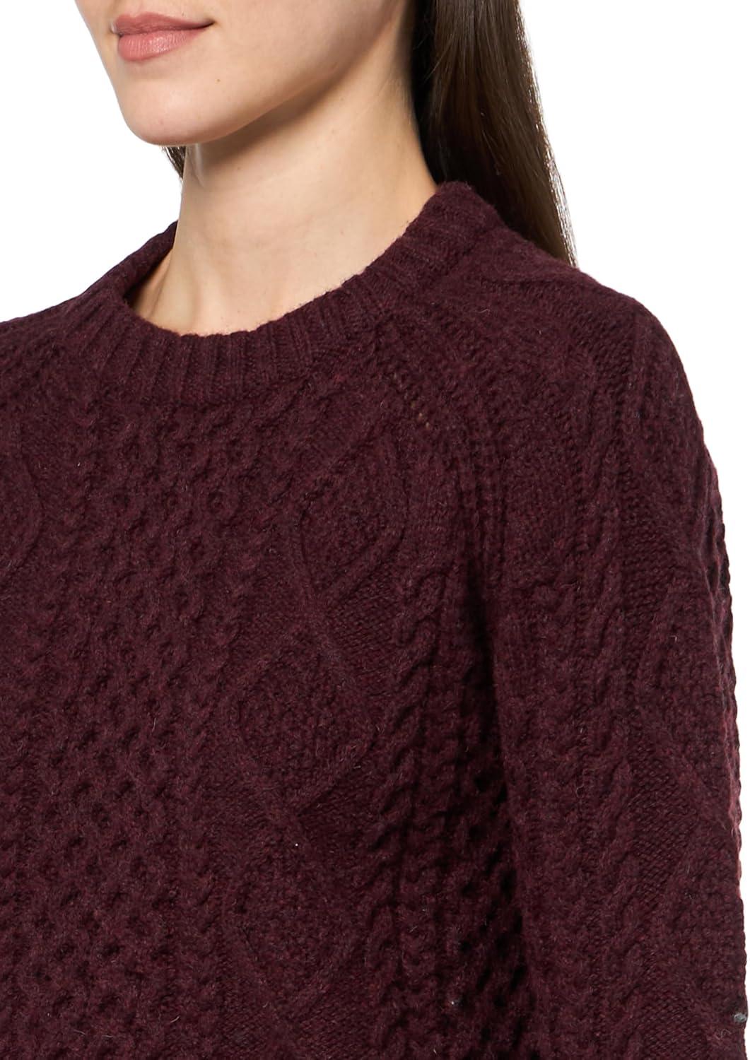 image:imagePendleton Womens Cropped Fisherman SweaterBurgundy Heather