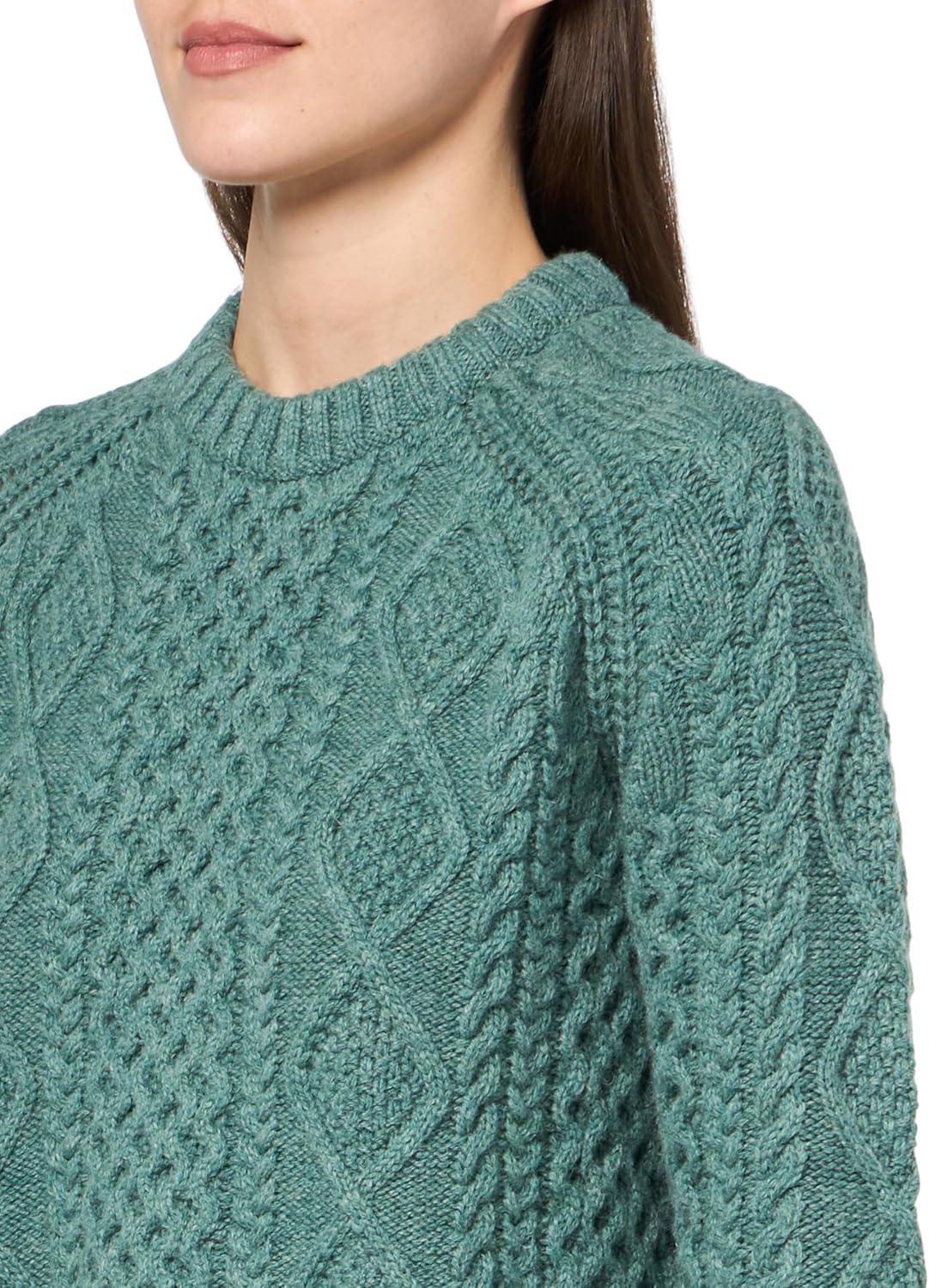 image:imagePendleton Womens Cropped Fisherman SweaterDusty Teal Heather