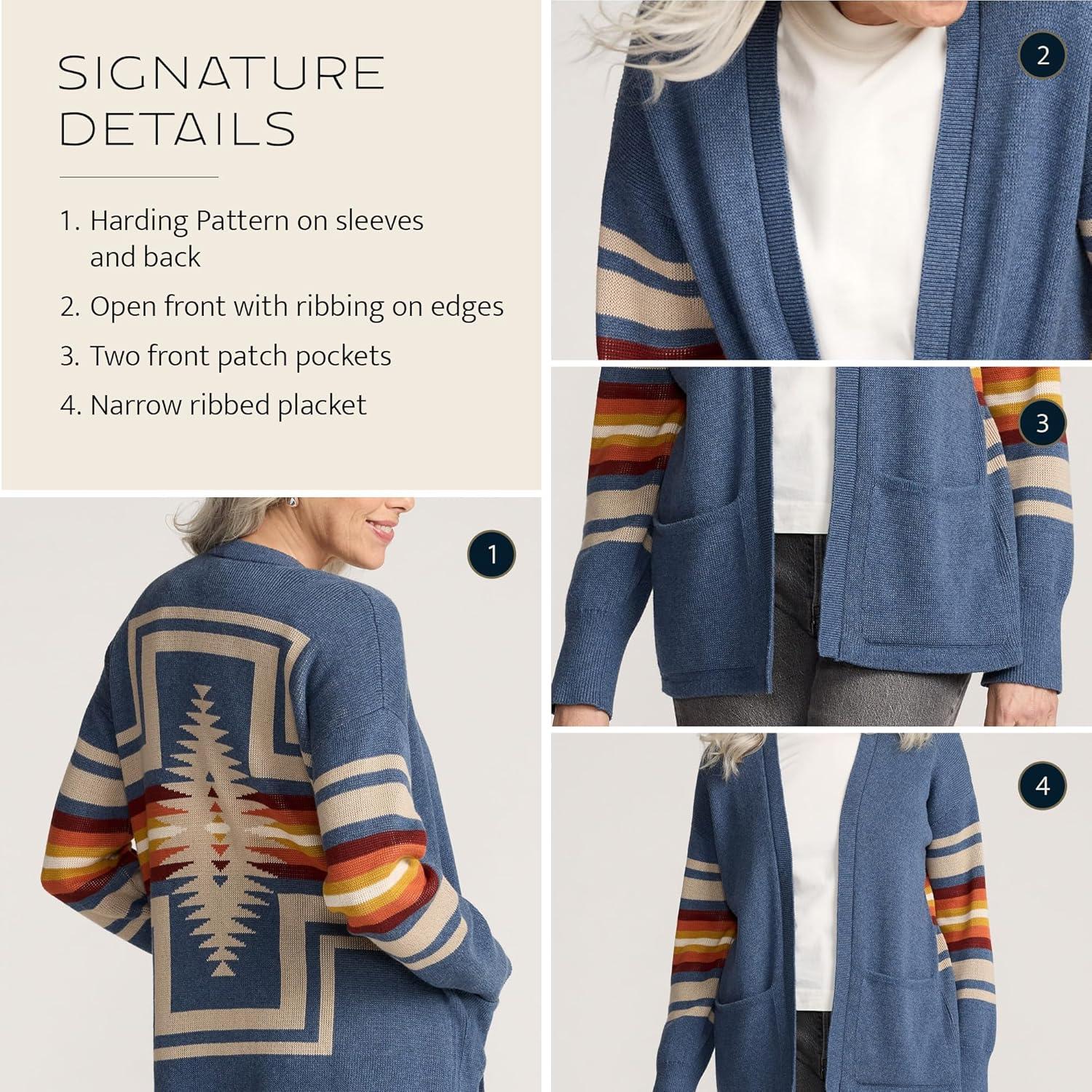 image:imagePendleton Womens Sierra Springs CardiganDusty Blue Heather