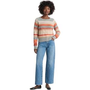 Pendleton Women’s Raglan Cotton Graphic Sweater, 100% Peruvian Cotton, Classic Crewneck, Soft Knit Pullover – Rust/Blue Multi – X-Large