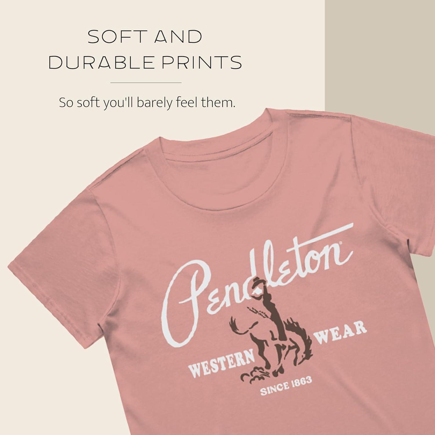 image:imagePendleton Womens Graphic TShirt 100 Cotton Tee Lightweight Comfort with SoftTouch WaterBased Signature PrintsDusty Rose