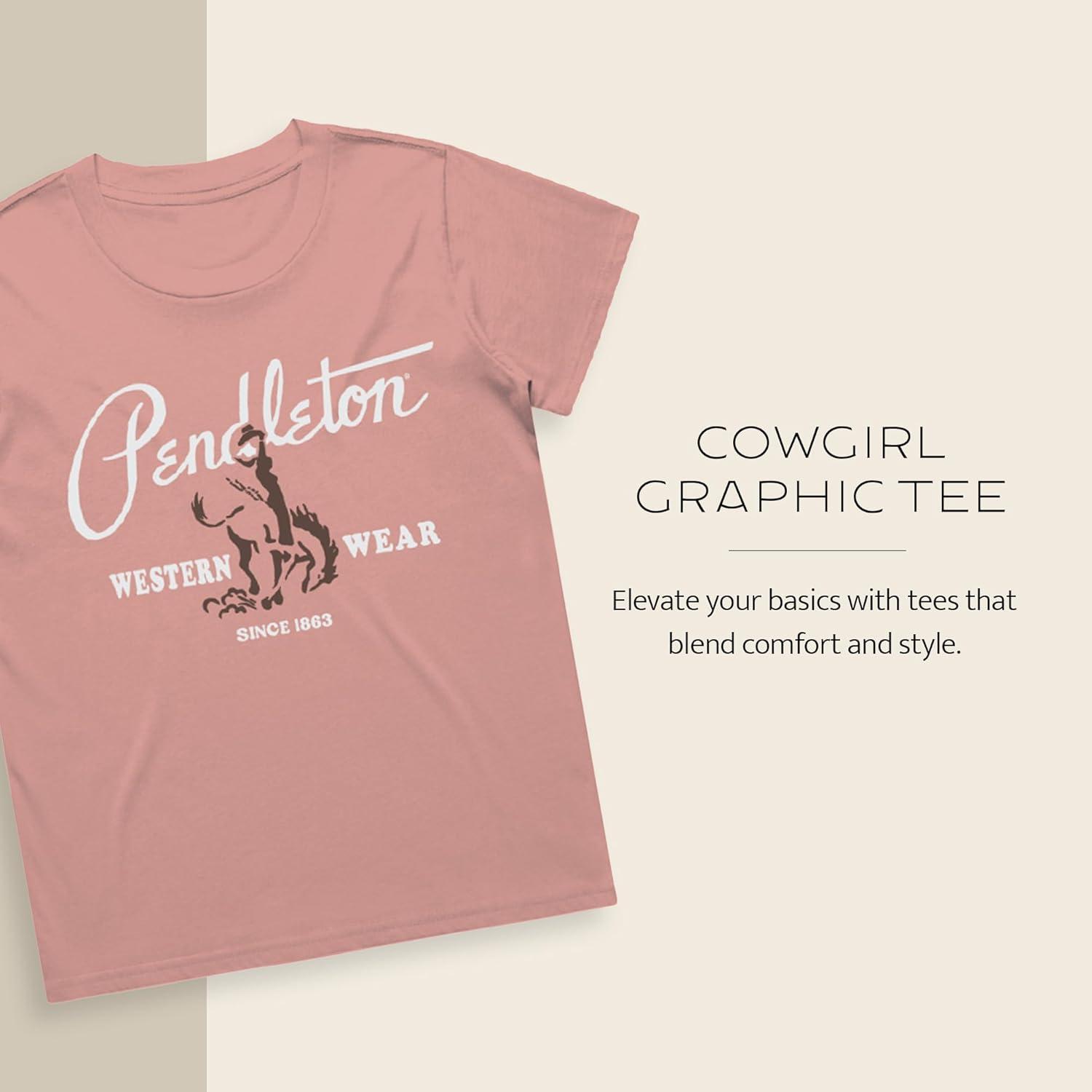 image:imagePendleton Womens Graphic TShirt 100 Cotton Tee Lightweight Comfort with SoftTouch WaterBased Signature PrintsDusty Rose