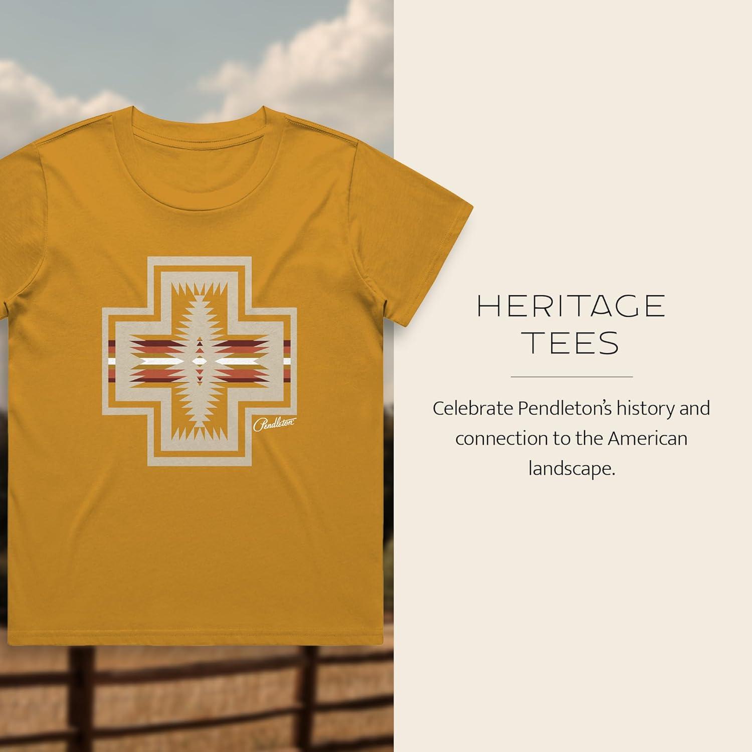 image:imagePendleton Womens Graphic TShirt 100 Cotton Tee Lightweight Comfort with SoftTouch WaterBased Signature PrintsGold