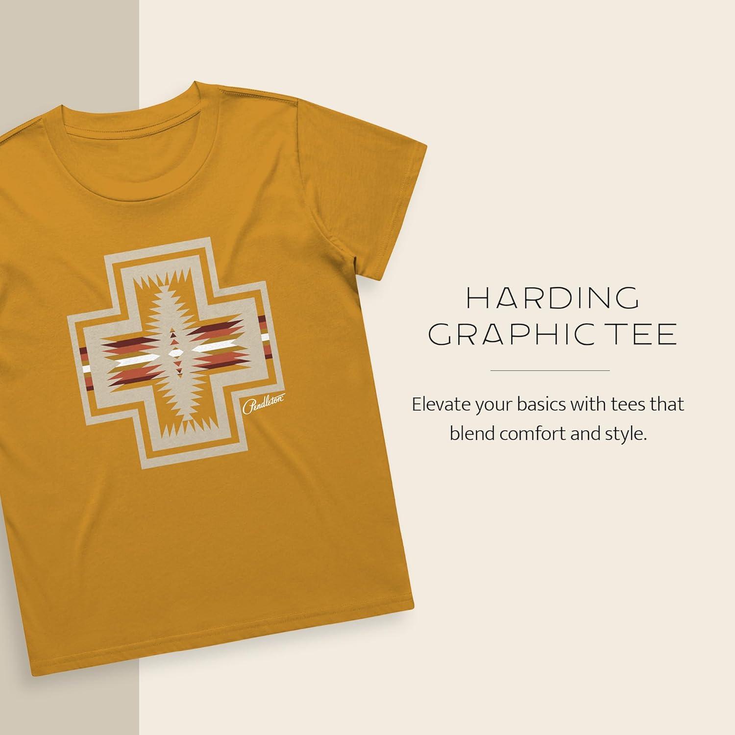 image:imagePendleton Womens Graphic TShirt 100 Cotton Tee Lightweight Comfort with SoftTouch WaterBased Signature PrintsGold