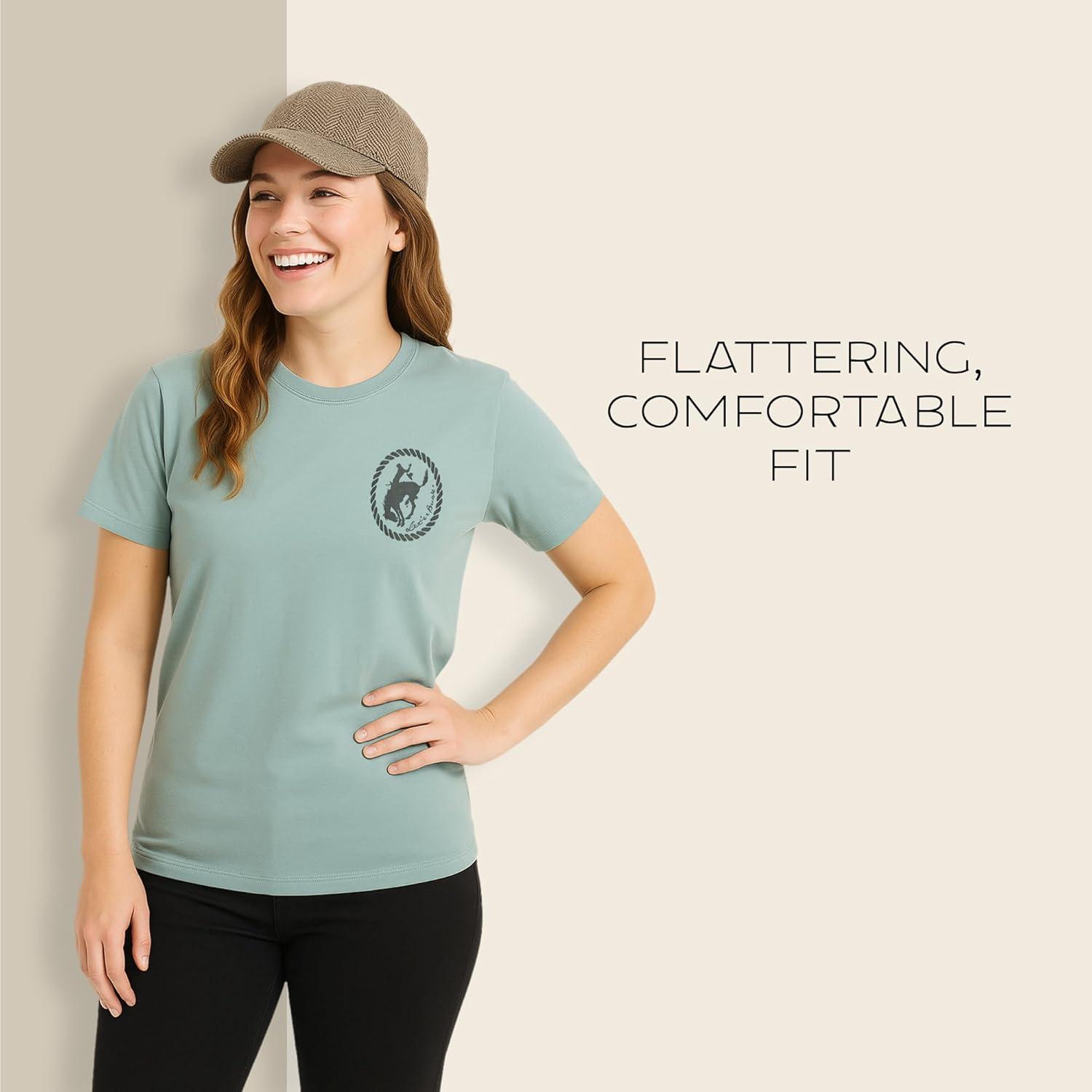 image:imagePendleton Womens Graphic TShirt 100 Cotton Tee Lightweight Comfort with SoftTouch WaterBased Signature PrintsSeafoam