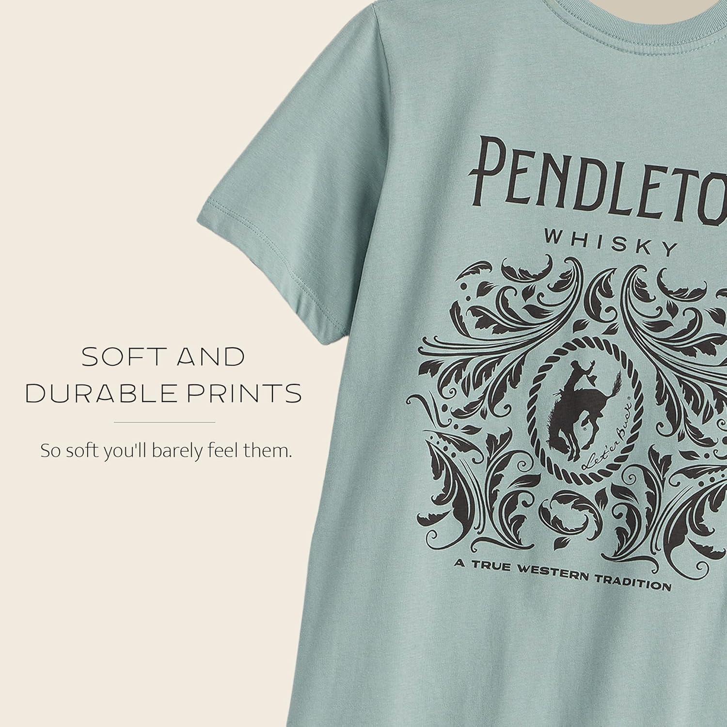 image:imagePendleton Womens Graphic TShirt 100 Cotton Tee Lightweight Comfort with SoftTouch WaterBased Signature PrintsSeafoam