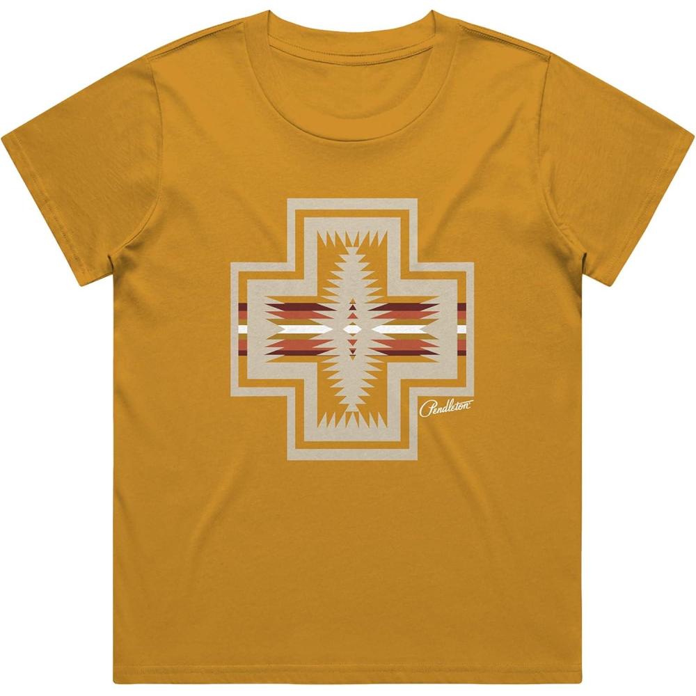 image:imagePendleton Womens Graphic TShirt 100 Cotton Tee Lightweight Comfort with SoftTouch WaterBased Signature PrintsGold