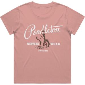 Pendleton Women’s Graphic T-Shirt, 100% Cotton Tee, Lightweight Comfort with Soft-Touch, Water-Based Signature Prints(Dusty Rose)