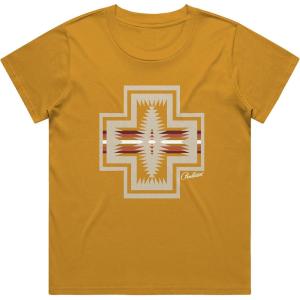 Pendleton Women’s Graphic T-Shirt, 100% Cotton Tee, Lightweight Comfort with Soft-Touch, Water-Based Signature Prints(Gold)