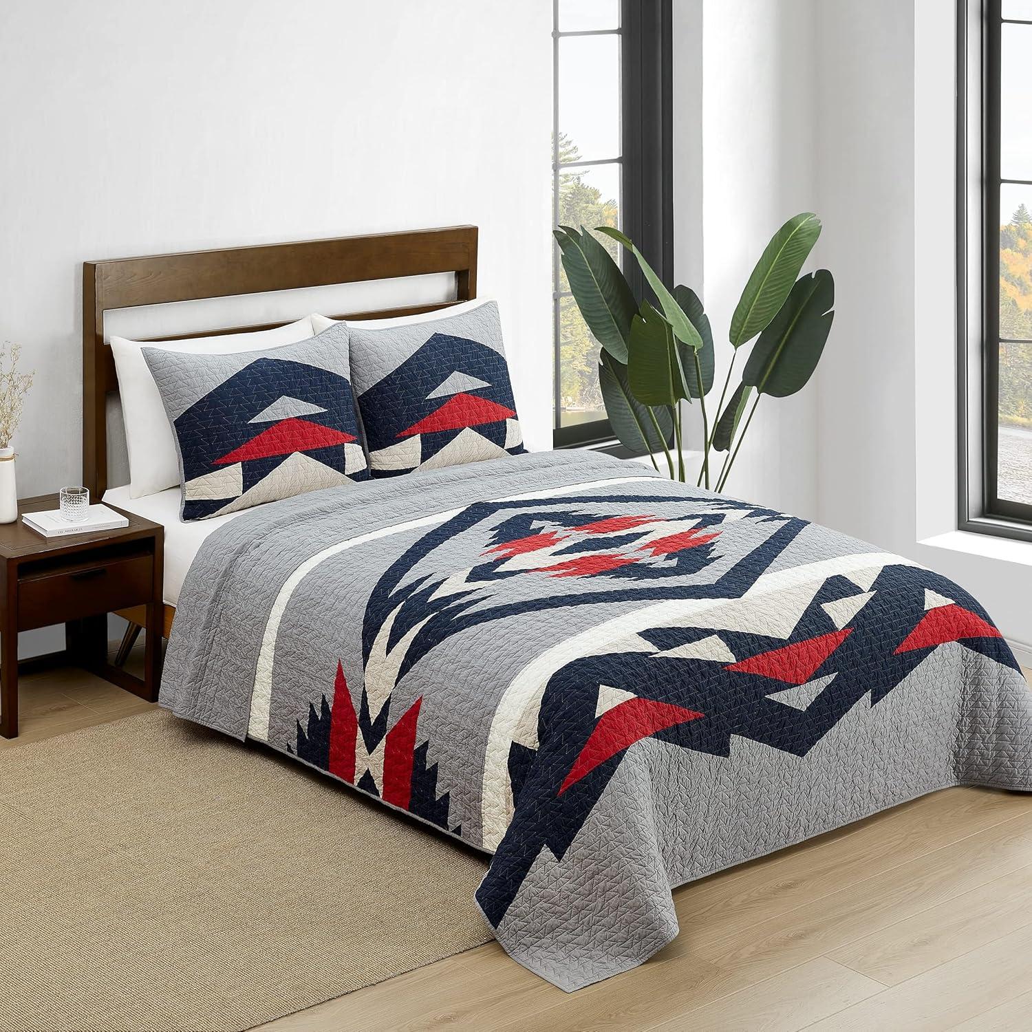 image:imagePendleton Gray Twin Size Comforter Set 1 Pillow Sham Rustic Luxury Cotton Bedding Cover Southwestern Bedroom Decor Twin Tecopa HillsGrey