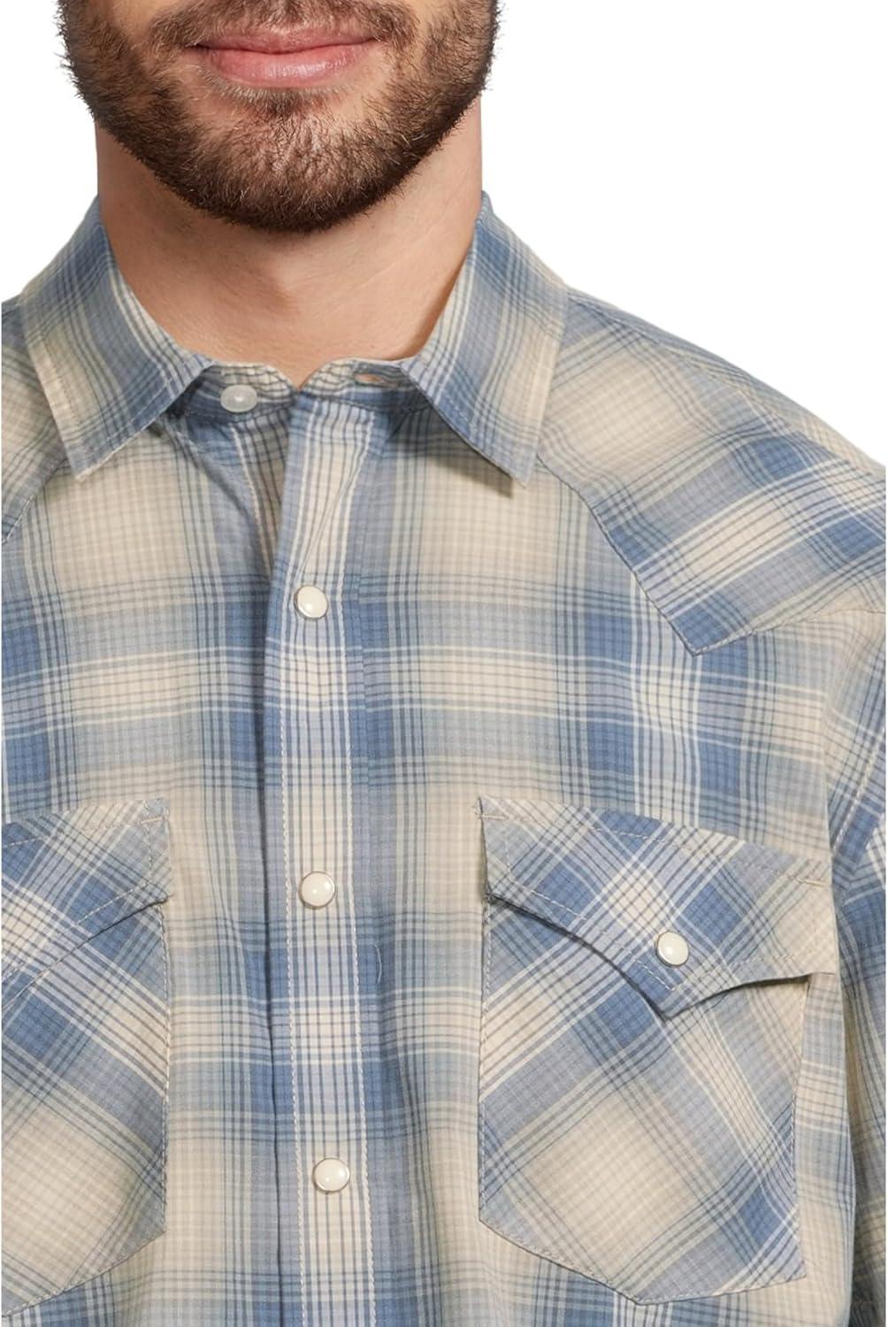 image:imagePendleton Mens Short Sleeve Frontier Shirt Cotton Polyester Short Sleeve Machine WashableBlueGreen Plaid