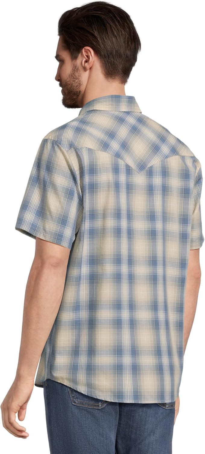 image:imagePendleton Mens Short Sleeve Frontier Shirt Cotton Polyester Short Sleeve Machine WashableBlueGreen Plaid