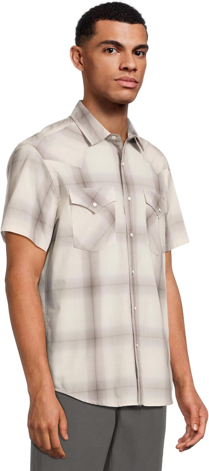 image:imagePendleton Mens Short Sleeve Frontier Shirt Cotton Polyester Short Sleeve Machine WashableGreyWhite Ombre