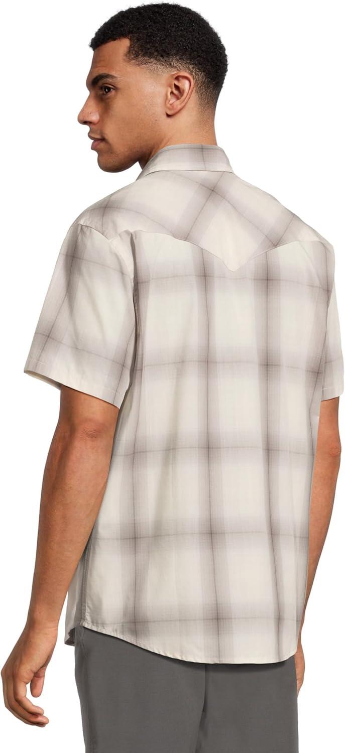 image:imagePendleton Mens Short Sleeve Frontier Shirt Cotton Polyester Short Sleeve Machine WashableGreyWhite Ombre