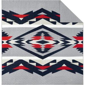 Pendleton Gray Twin Size Comforter Set 1 Pillow Sham, Rustic Luxury Cotton Bedding Cover, Southwestern Bedroom Decor, Twin, Tecopa Hills(Grey)