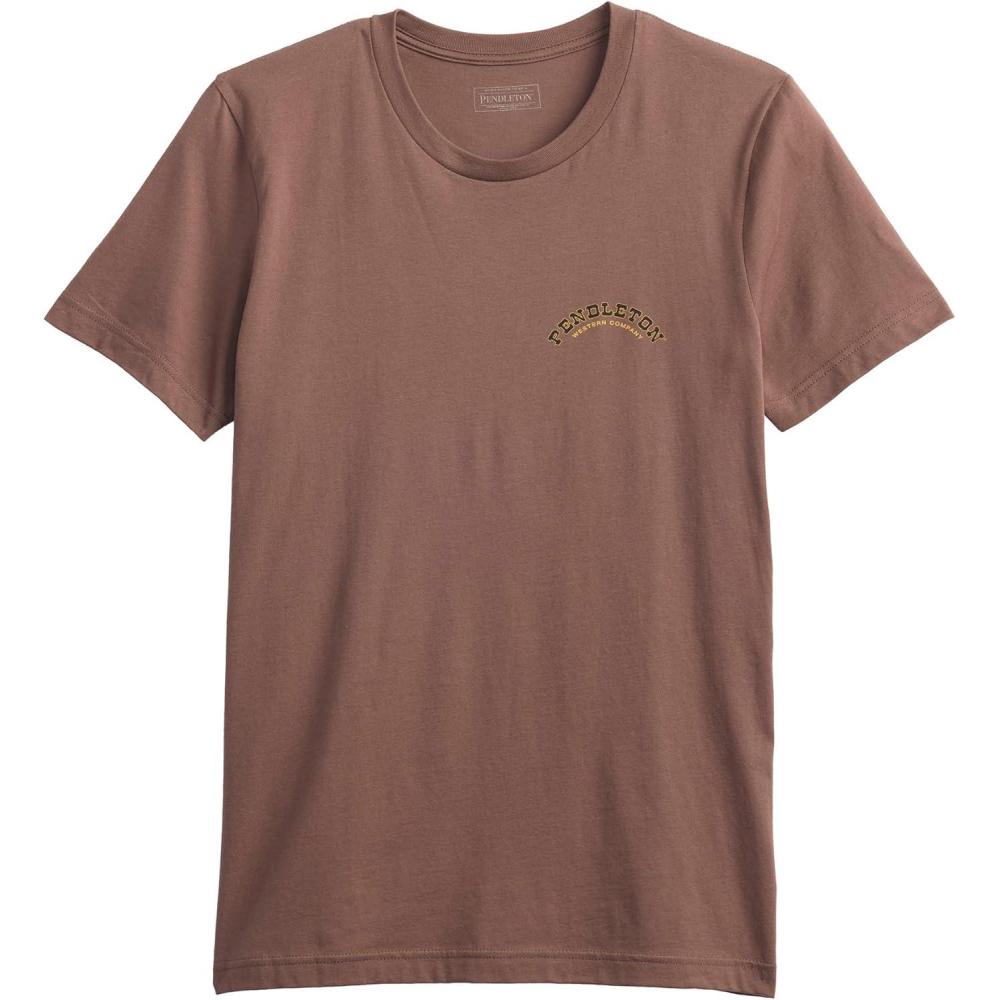 image:imagePendleton Mens Graphic TShirt 100 Cotton Short Sleeve Tee Soft WaterBased Print Casual Shirt Crew NeckCocoaBlack