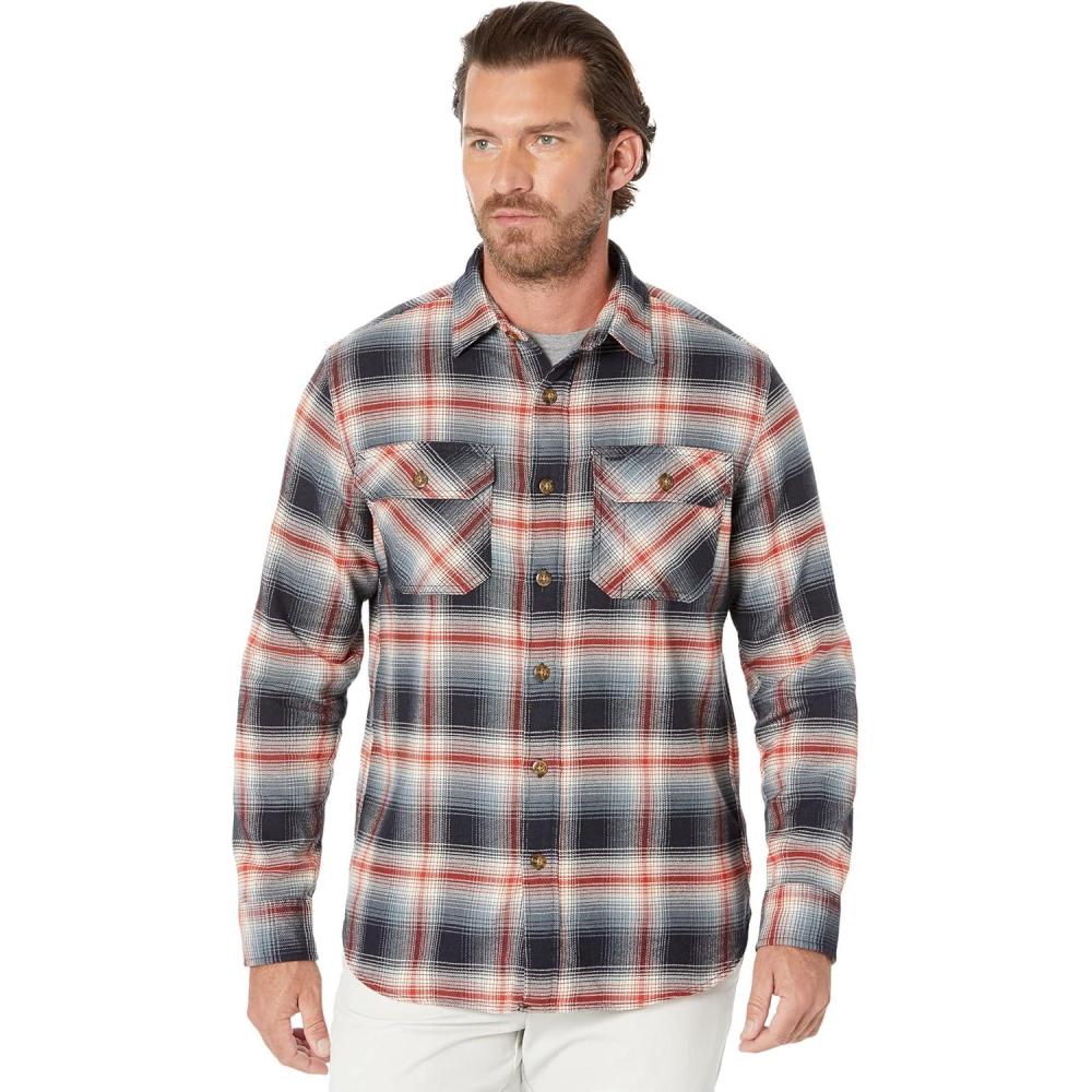 image:imagePendleton Mens Long Sleeve Super Soft Burnside Flannel ShirtNavyIvoryRed Plaid