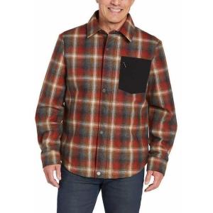 PENDLETON Men’s Polyfill Insulation Wool Blend Shirt Jacket (US, Alpha, Medium, Regular, Regular, Red (Rust Gray Plaid))