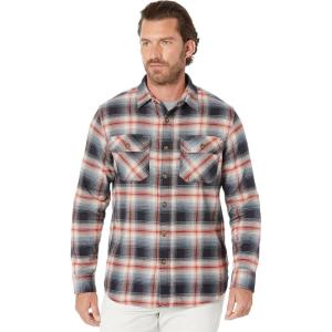 Pendleton Men’s Long Sleeve Super Soft Burnside Flannel Shirt(Navy/Ivory/Red Plaid)