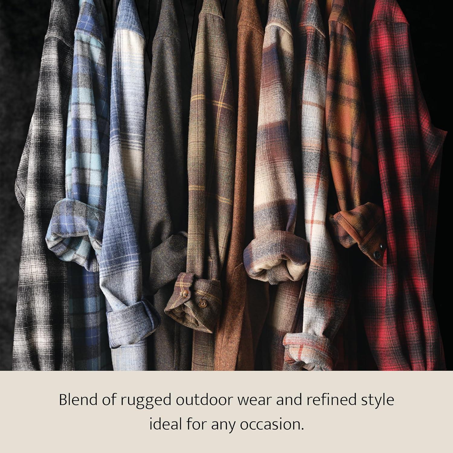image:imagePendleton Iconic Board Shirts for Men Long Sleeve 100 Wool Surf Classic ButtonUp Mens Shirt WashableGrey Mix Multi Plaid
