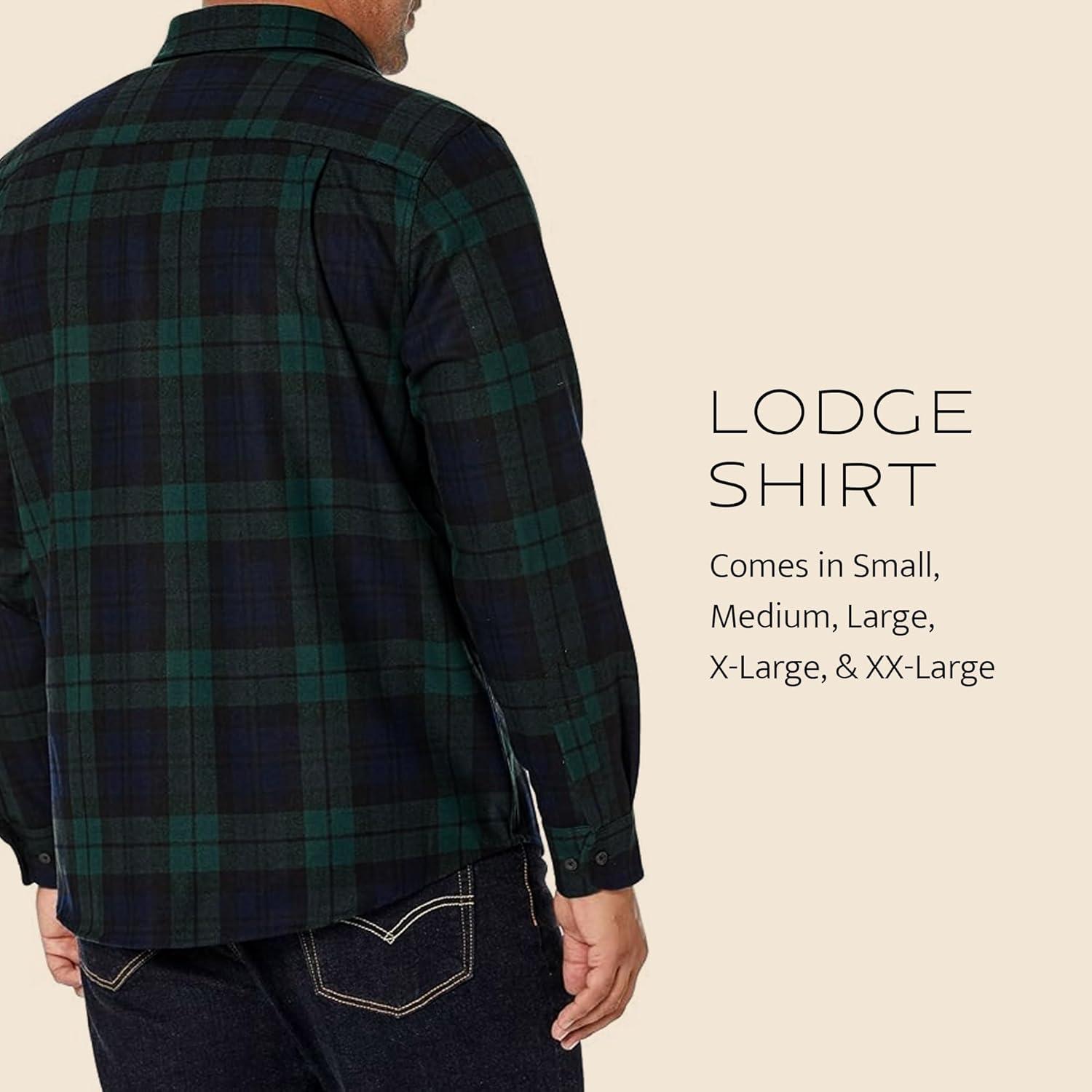 image:imagePendleton Mens Lodge Shirt Warm and Durable Wool Flannel Shirt Classic ButtonUp Plaid Shirt for Outdoor AdventuresBrown Watch Tartan