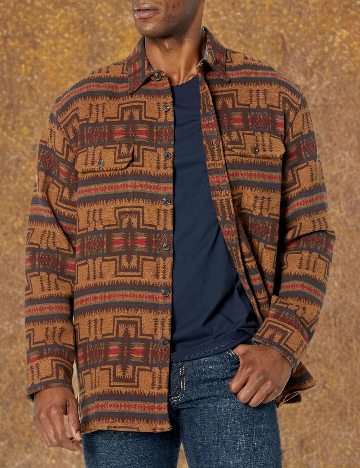 image:imagePendleton Mens Long Sleeve Driftwood ShirtHarding GoldNavy