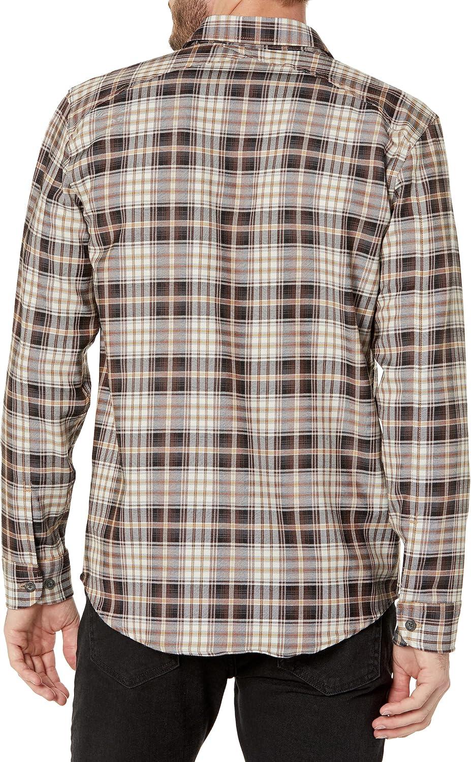 image:imagePendleton Mens Long Sleeve Harrison Merino ShirtBrownGrey Plaid