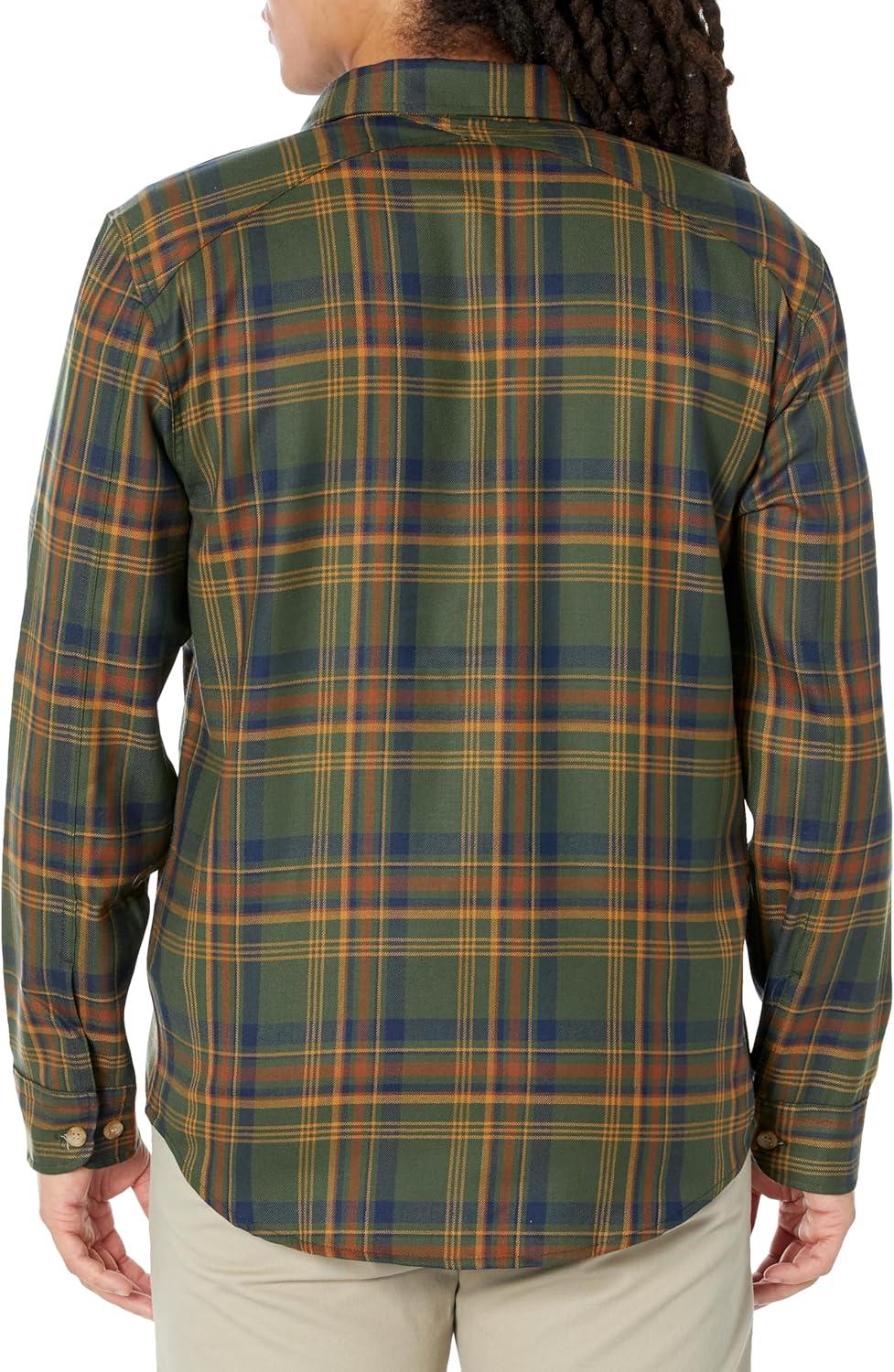 image:imagePendleton Mens Long Sleeve Harrison Merino ShirtGreenGold Plaid