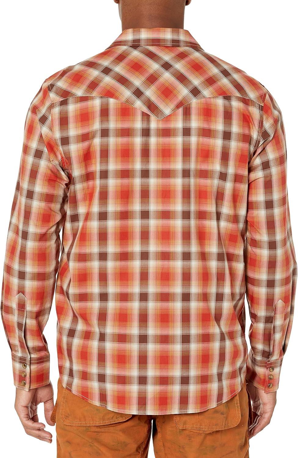 image:imagePendleton Mens Long Sleeve Snap Front Bishop ShirtRedBrownTan Plaid