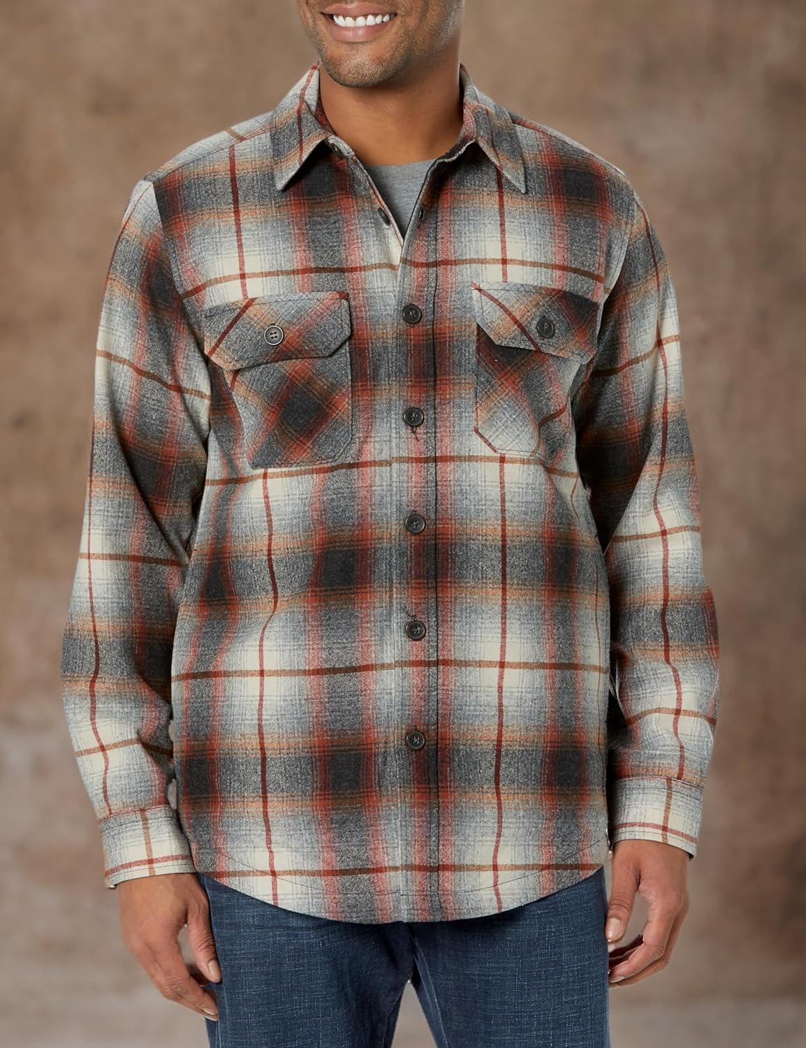 image:imagePendleton mens Quilted Cpo Wool Shirt JacketCopperGrey Ombre