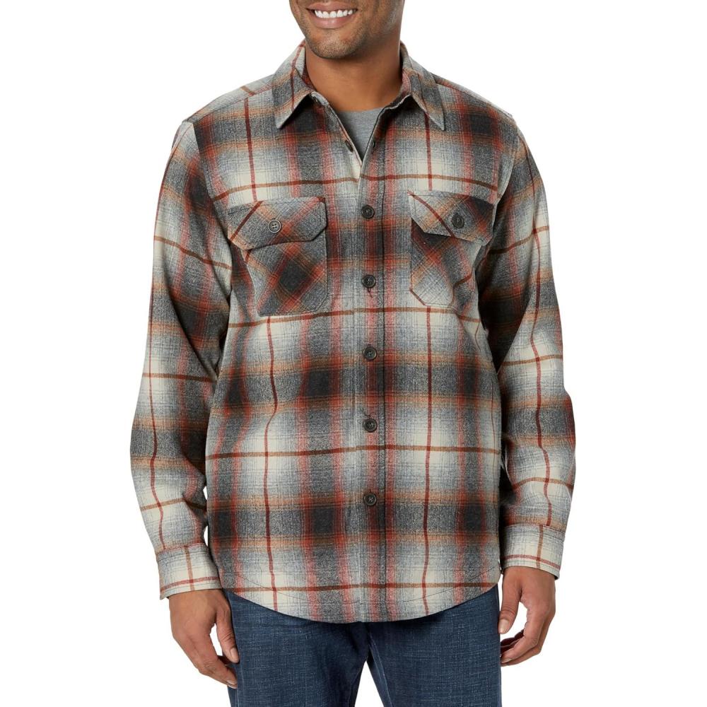 image:imagePendleton mens Quilted Cpo Wool Shirt JacketCopperGrey Ombre