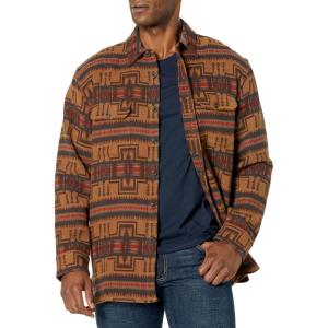 Pendleton Men’s Long Sleeve Driftwood Shirt(Harding Gold/Navy)