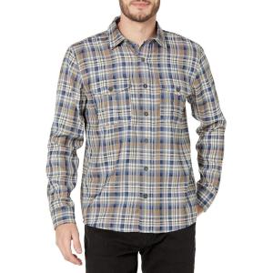 Pendleton Men’s Long Sleeve Harrison Merino Shirt(Navy/Grey Plaid)