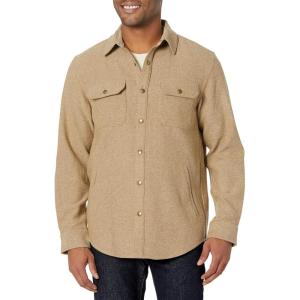 Pendleton Men’s Long Sleeve Snap Front Forrest Twill Shirt(Tan/Carmel Mix Twill)