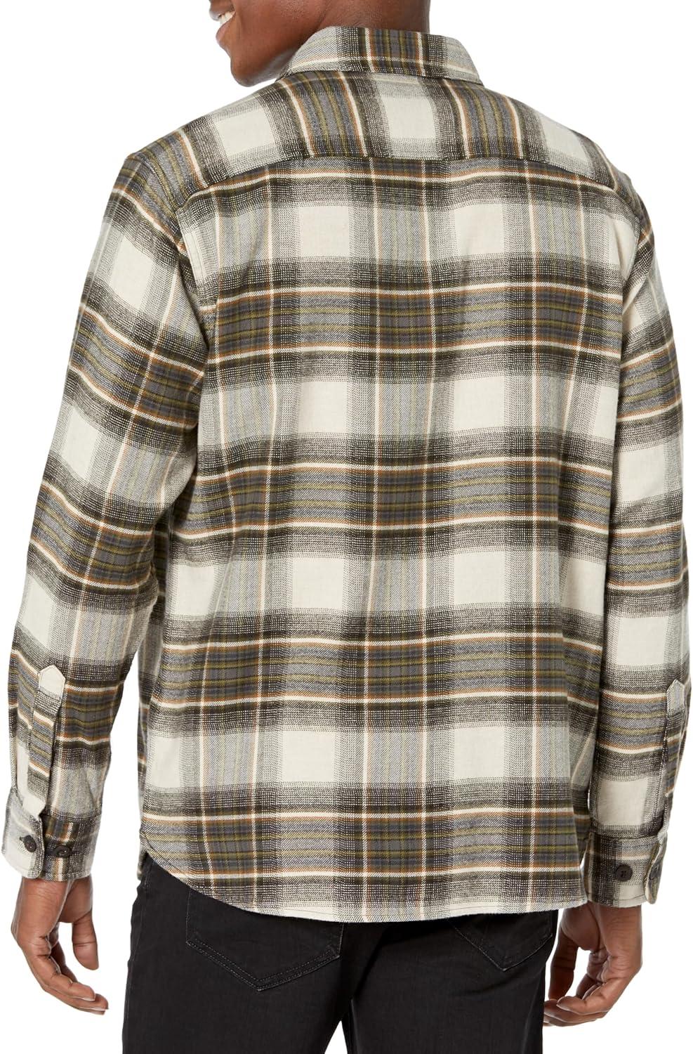 image:imagePendleton Mens Long Sleeve Super Soft Burnside Flannel ShirtTanOliveBrown Plaid