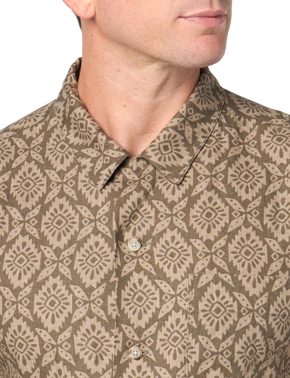 image:imagePendleton Mens Short Sleeve Linen Camp ShirtMedallion Khaki
