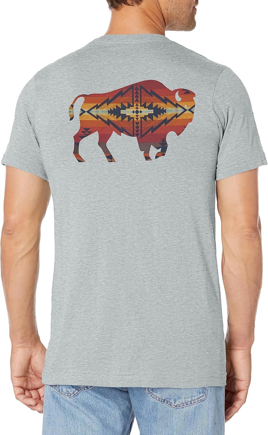 image:imagePendleton Mens Short Sleeve Trapper Peak Heather Graphic TShirtAthletic HeatherMulti