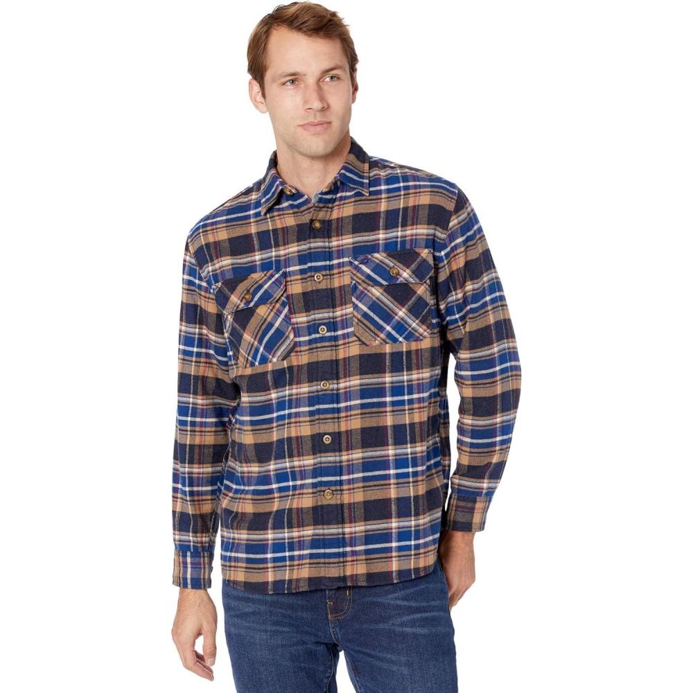 image:imagePendleton Mens Long Sleeve Super Soft Burnside Flannel ShirtNavyBlueRed Plaid