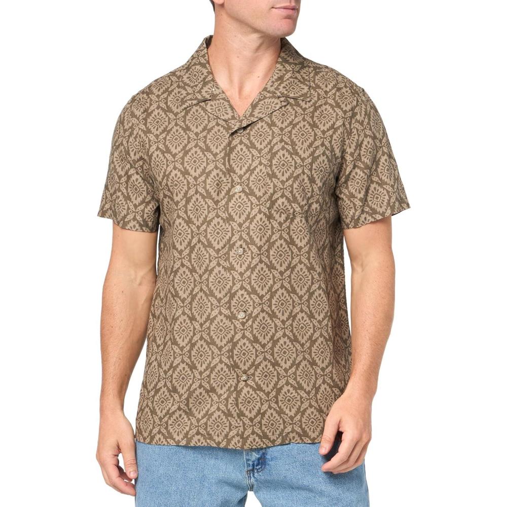 image:imagePendleton Mens Short Sleeve Linen Camp ShirtMedallion Khaki