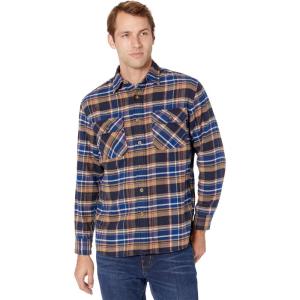 Pendleton Men’s Long Sleeve Super Soft Burnside Flannel Shirt(Navy/Blue/Red Plaid)