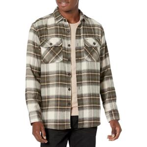 Pendleton Men’s Long Sleeve Super Soft Burnside Flannel Shirt(Tan/Olive/Brown Plaid)