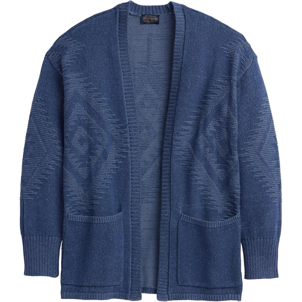 image:imagePendleton Textured Sierra Springs Cardigan 100 Cotton Lightweight Cardigan Sweaters for WomenNavy
