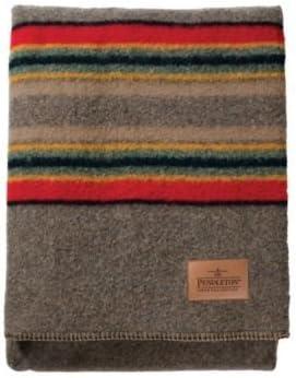 image:imagePendleton Yakima Camp Blanket Full Queen 90 x 90 Wool Cotton Large Dry Clean Soft and Durable Throw for Home and Travel Mineral UmberMineral Umber