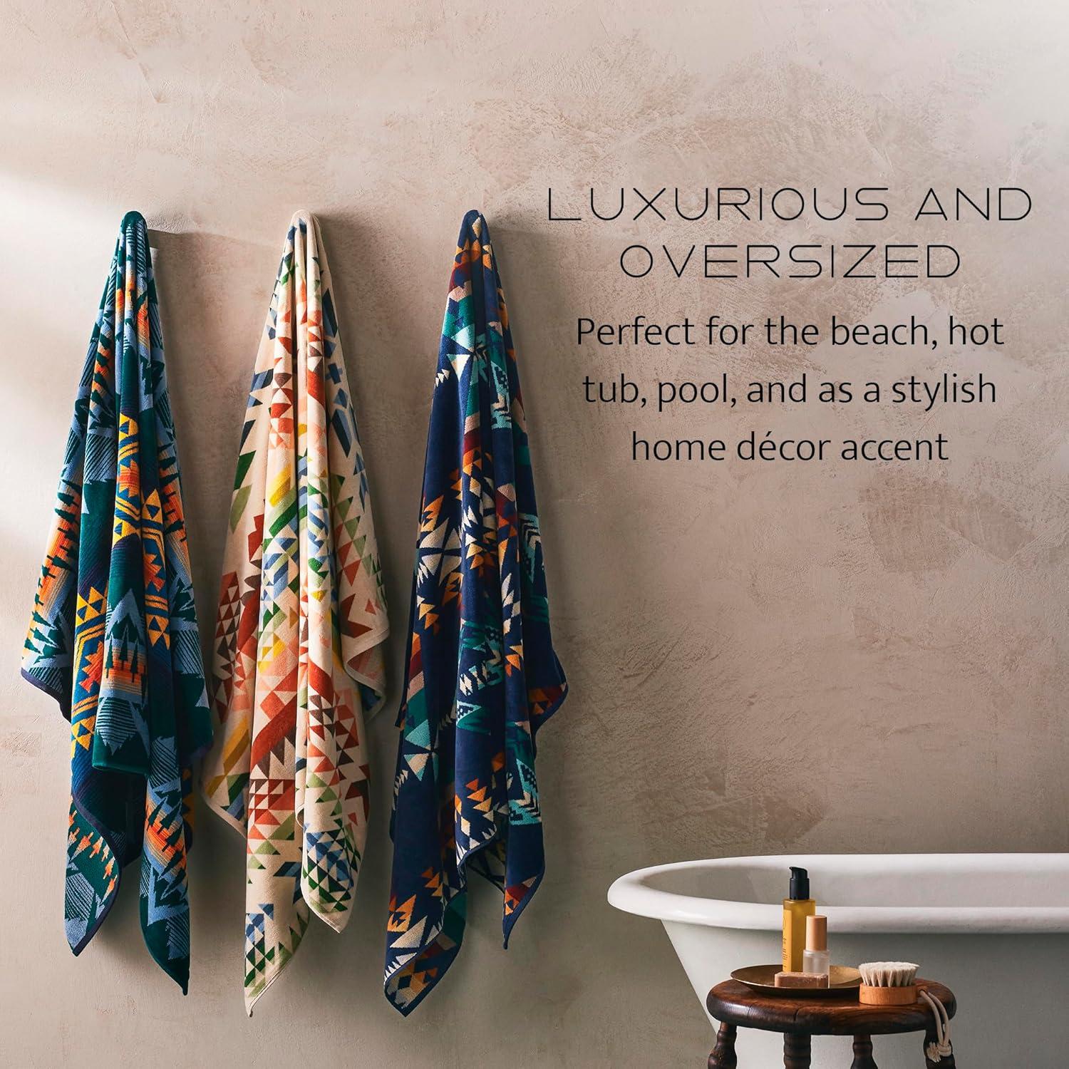 image:imagePendleton Oversized Jacquard Spa Towels 40 x 70 inches Bath Towels 100 Cotton Soft and Quick Dry for the Beach Hot Tub Pool CreeksideCanyonlands Desert Sky