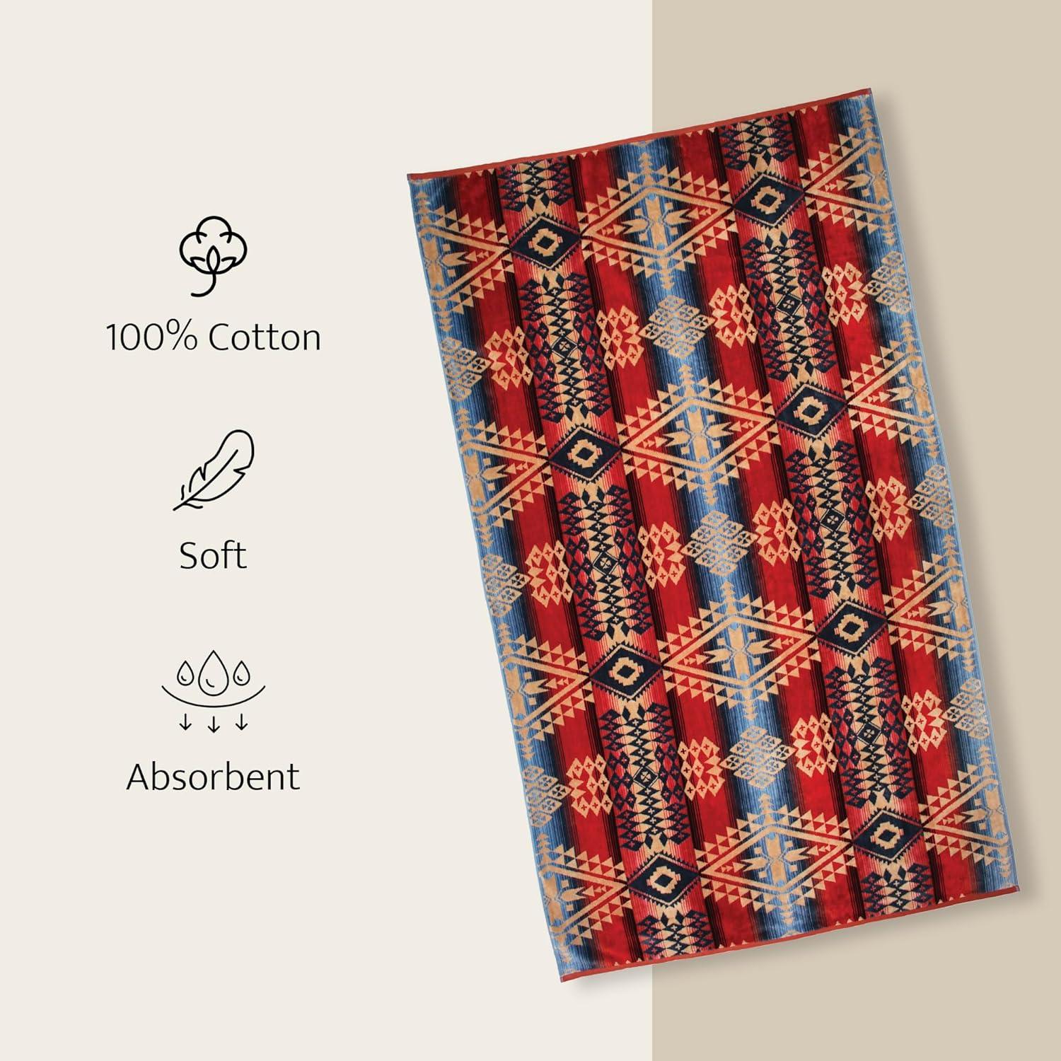 image:imagePendleton Oversized Jacquard Spa Towels 40 x 70 inches Bath Towels 100 Cotton Soft and Quick Dry for the Beach Hot Tub Pool CreeksideCanyonlands Desert Sky