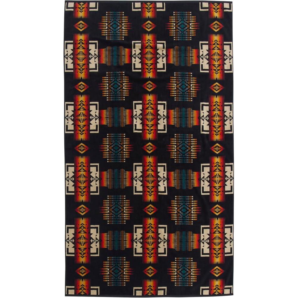 image:imagePendleton Oversized Jacquard Spa Towels 40 x 70 inches Bath Towels 100 Cotton Soft and Quick Dry for the Beach Hot Tub Pool CreeksideBlack