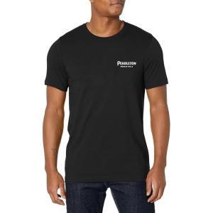 Pendleton Mens Short Sleeve Lobo Diamond Graphic T-Shirt(Black/White)