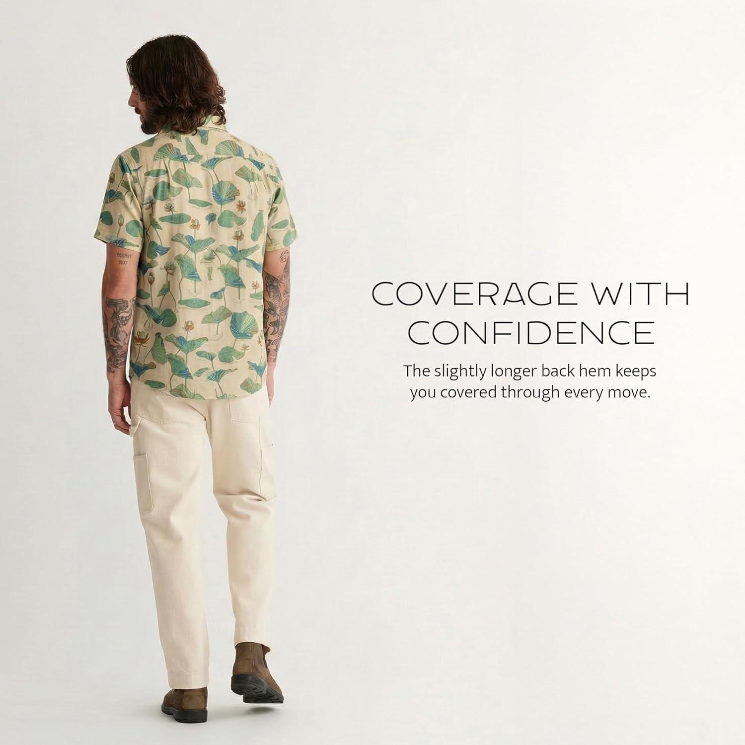image:imagePendleton Dawson Linen Shirt Soft LinenRayon Blend Spread Collar and Matched Chest PocketLily Pad Tan